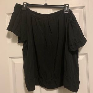 Short sleeve off the shoulder black old navy top
